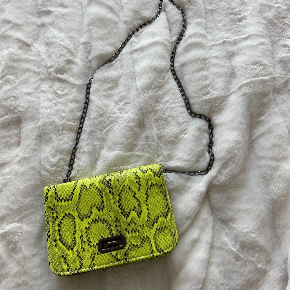 Mini neon yellow crossbody